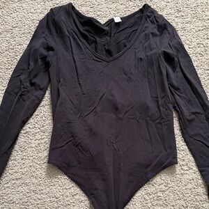 SO Black Long Sleeve Bodysuit